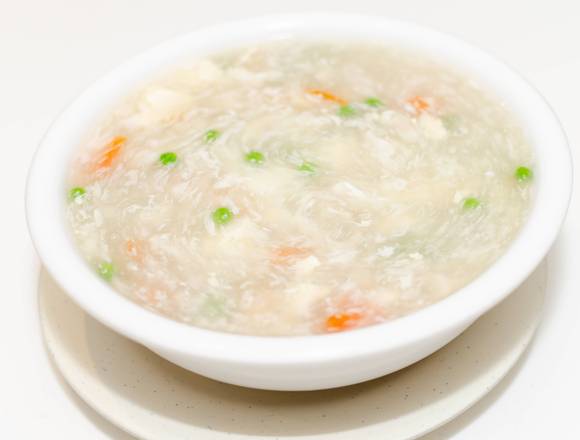 10. Diced Medley of Seafood Served in a Rich Broth 彩霞帶子羹